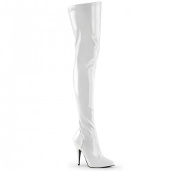 white patent thigh high boots
