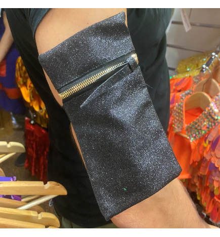 Black Glitter Phone Wallet