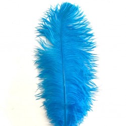 Ostrich Feather Plume 55-60cm Aqua