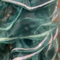 Dark Green Crystal Organza Boa 250cm with Silver Sequin Trim