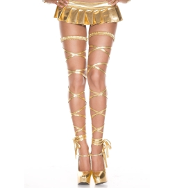 Music Legs Gold Metallic Leg Wraps