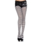 Music Legs Striped Pantyhose Black / White