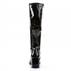 SALE - Gogo 300 Stretch Boot Black Patent Pleaser