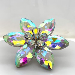 Aurora Borealis Crystal Diamante Ring 04