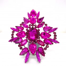 Pink Crystal Diamante Ring 09