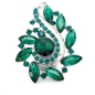 Emerald Green Crystal Diamante Ring R07 Emerald Green Crystal Diamante Ring R07