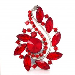 Red Crystal Diamante Ring R07