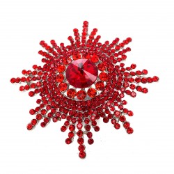Red Crystal Diamante Ring 08