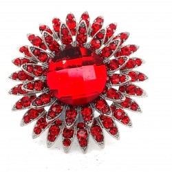 Red Crystal Diamante Ring R11