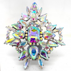 Aurora Borealis Crystal Diamante Ring 09