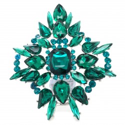Emerald Green Crystal Diamante Ring 09