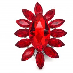 Red Crystal Diamante Ring 6