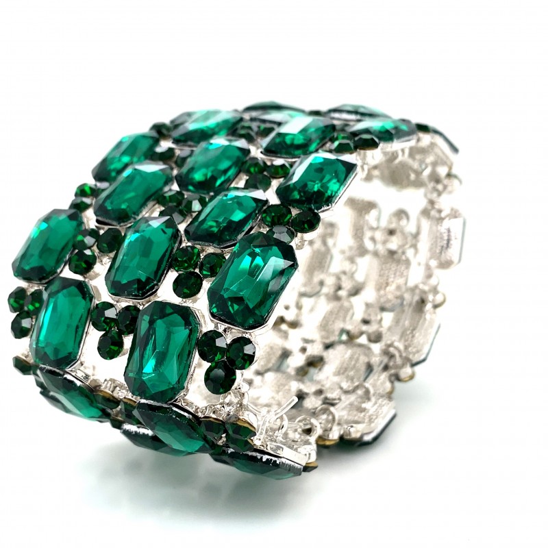Emerald Green Crystal Diamante Bracelet No 2