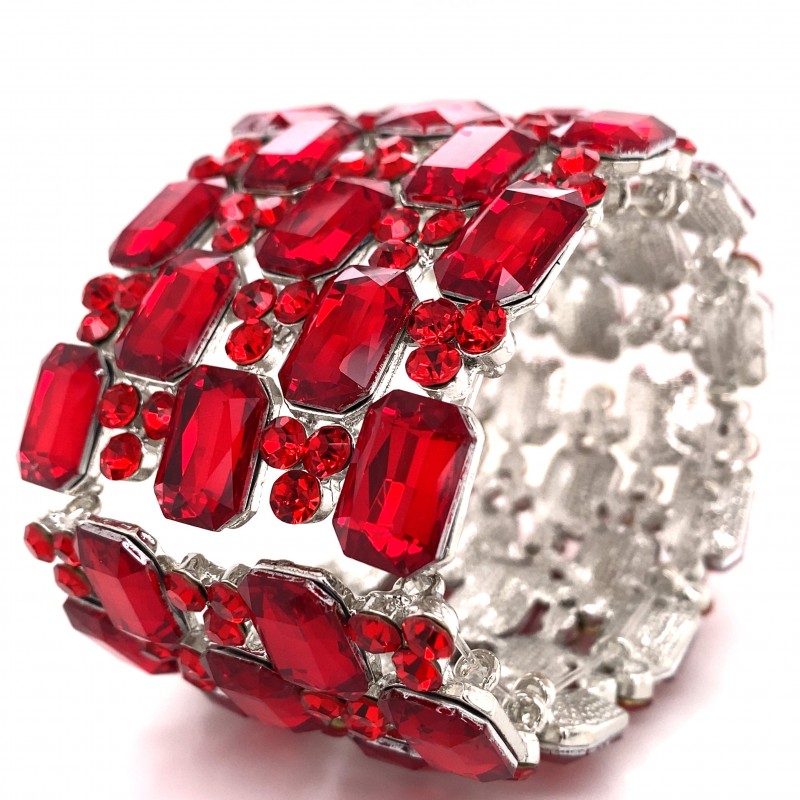 Red Crystal Diamante Bracelet No 2