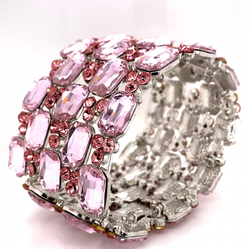 Light Pink Crystal Diamante Bracelet No 2