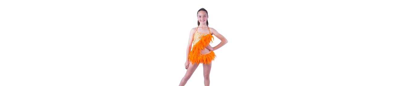Lucy Diamanté Feather Leotard | Children’s Dancewear – House of Priscilla
