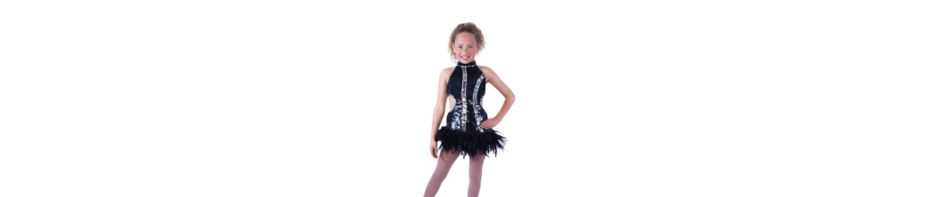 Ally Sequin Dress with Feather Trim | Children’s Dancewear – House of Priscilla