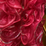 Mini Sequin Trim Organza Boas
